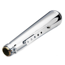 Motorcycle Exhaust Muffler Pipe Tail System Chrome Finish For 125cc 400cc Motorcycles