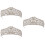 3Stück Barock Krone Hochzeitskopfschmuck Silber 7