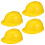 16 Pcs Yellow Construction Hats For Kids Party 1