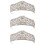 3Stück Barock Krone Hochzeitskopfschmuck Silber 18