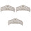 3Stück Barock Krone Hochzeitskopfschmuck Silber 13