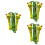 3Pcs Adjustable Jump Rope For Students Yellow Duck 6