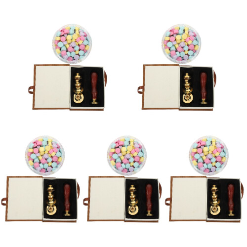 5 Sets Christmas Wax Seal Stamp Copper Head Gift Packaging Stamp 1