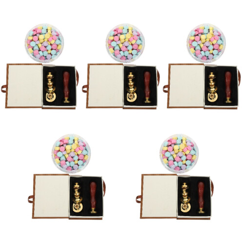 5 Sets Christmas Wax Seal Stamp Copper Head Gift Packaging Stamp 2