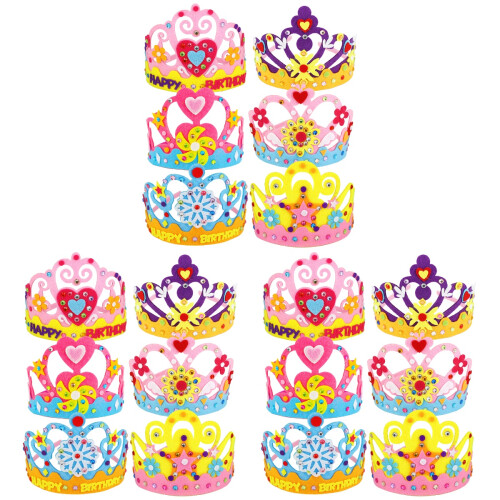 18 Sets Diy Geburtstags-Tiara -Set Für Geburtstagsfeiern 1