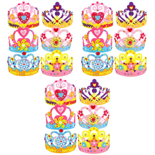 18 Sets Diy Geburtstags-Tiara -Set Für Geburtstagsfeiern 2