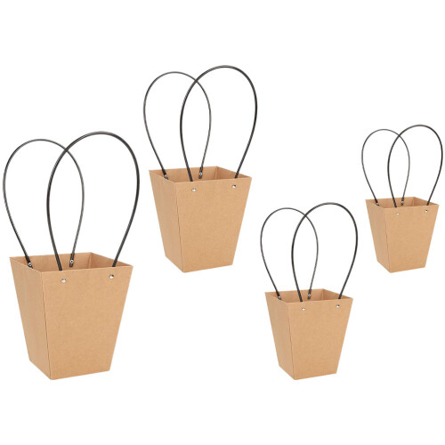 20 St Kraftpapier Blumenstraußtaschen Mit 2