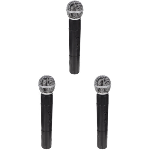 3 Teile Simuliertes Mikrofon Aus Kunststoff Schwarz 2