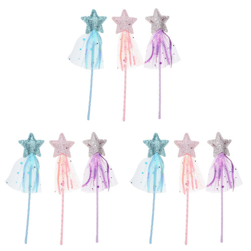 9Stk Feenstäbe Stern Tassel Cosplay Bühnenrequisit 1