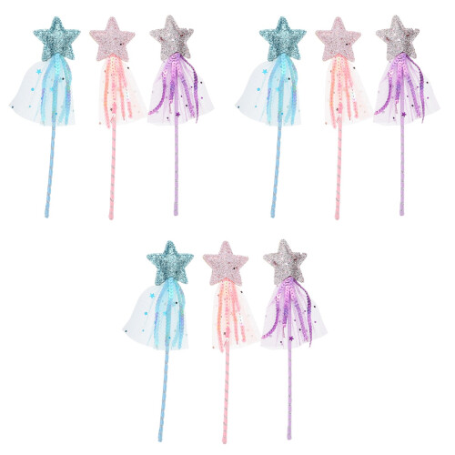 9Stk Feenstäbe Stern Tassel Cosplay Bühnenrequisit 2