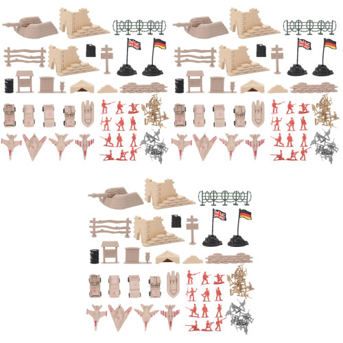 3 Sets Plastic Soldier Model Toys For Kids Scene Layout 2