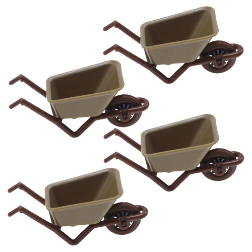 16 Pcs Mini Wheelbarrow Model For Micro Landscape House Decoration