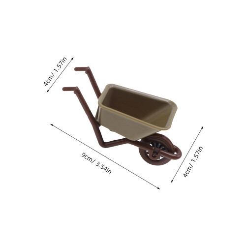 16 Pcs Mini Wheelbarrow Model For Micro Landscape House Decoration 2