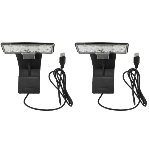 2 Pcs Lâmpada Led Para Com Clip, Subaquática Impermeável 2