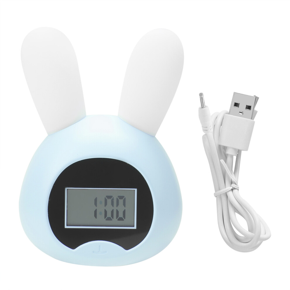 Soft Silicone Lampshade Multifunctional Clock, Rechargeable LED Clock with Adjustable Brightness Timer for Kids and Adults