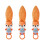 3Pcs Long Tail Animal Cartoon Plush 4