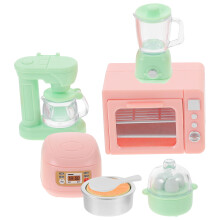 4 Sets Mini Puppenhaus Küchenutensilien Mit Reiskocher Ofen