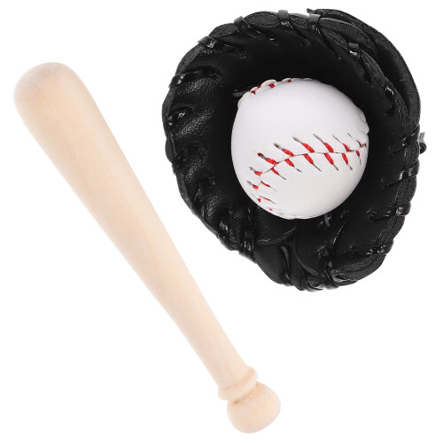 3 Sets Mini Baseballs Mit Und Handschuh