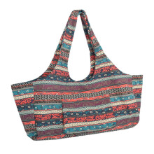 Printed Canvas Yoga Mat Bag Large Capacity Boho Style Sling With Secure Side Pocket For Gym Travel Hiking Camping