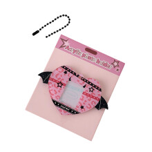 Fashionable Keychain Campus Card Small Photo Storage-Pink