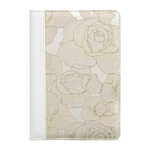 Friendly Fabric Journal Thread Stitched Binding-white rose