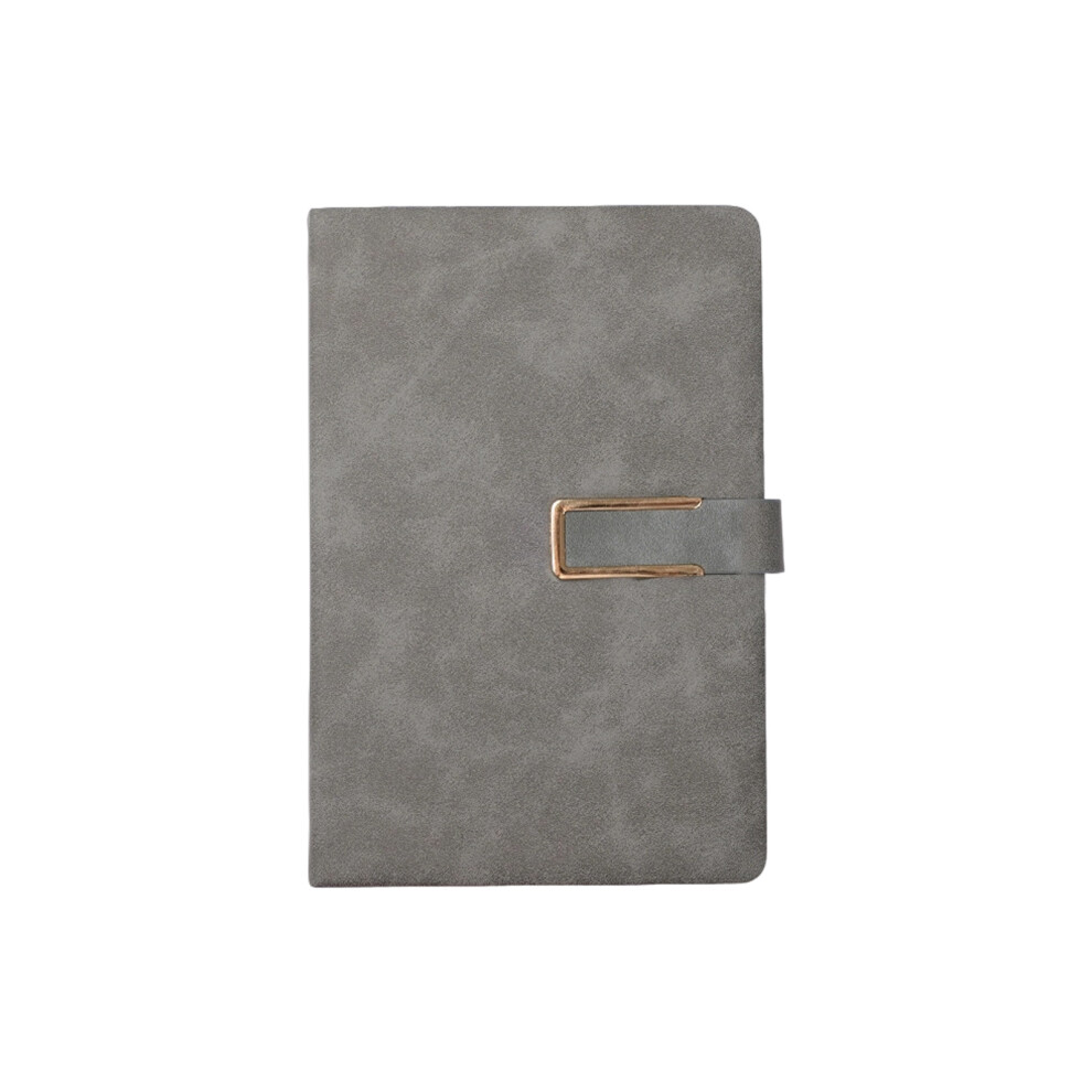 Hardcover Leather Journal With 200 Pages Wide Lined Ribbon- Grey 7696000528588