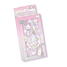 Embossed Sticker Phone Charm Decorative PVC/PET-gray diary