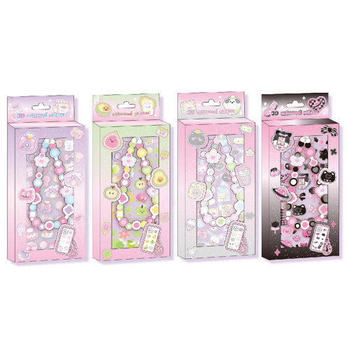Embossed Sticker Phone Charm Decorative PVC/PET-gray diary 1