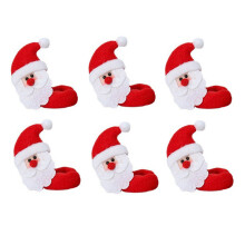 Weihnachtliches Weinglas-Anhänger-Set, Getränkemarker im Weihnachtsdesign mit Schnappverschluss, niedliche und leichte Festtagsdekoration für