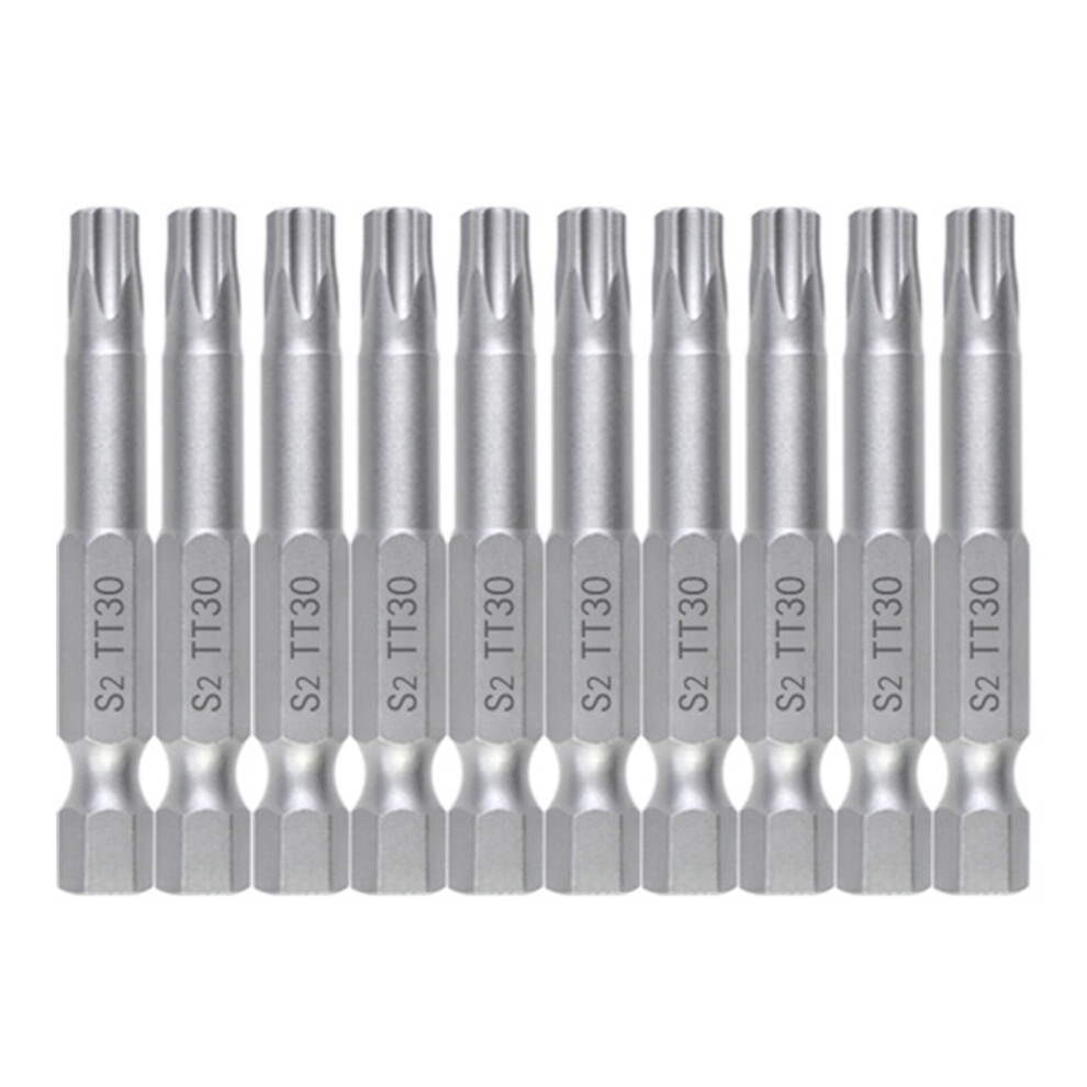 10Pcs Blossom Head Screwdriver Bit Set Magnetic-10Pcs 50L Tt30 7696000532240