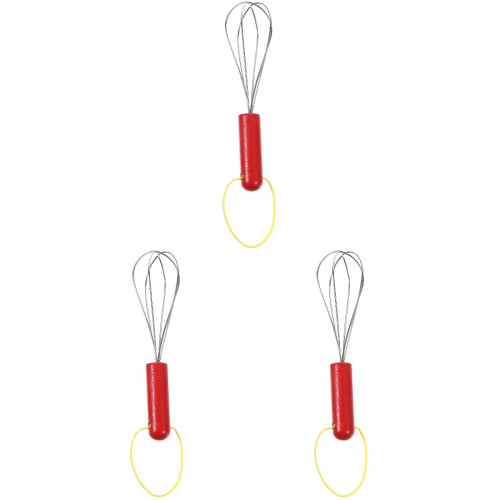 3 Teile Kinder Mini Schneebesen Spielzeugmodell Rot 2