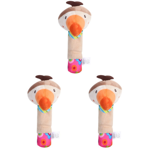 3 Teile Baby Handglocke Vogel Stöcke Plüschfigur 1
