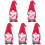 5Stk Gnome Puppe Muttertag Rudolph Schmuck 3