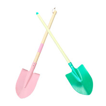 Kids Outdoor Play Tool 2Pcs Wooden Detachable Rakes Shovel-C