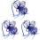 3 Teile Fascinator Stirnband Tee Party Hut 4