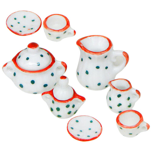 2 Sets Mini Teekannen Ornamente Dekorative Simulation Teegeschirr 1