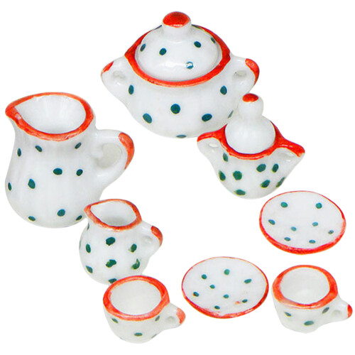 2 Sets Mini Teekannen Ornamente Dekorative Simulation Teegeschirr 2