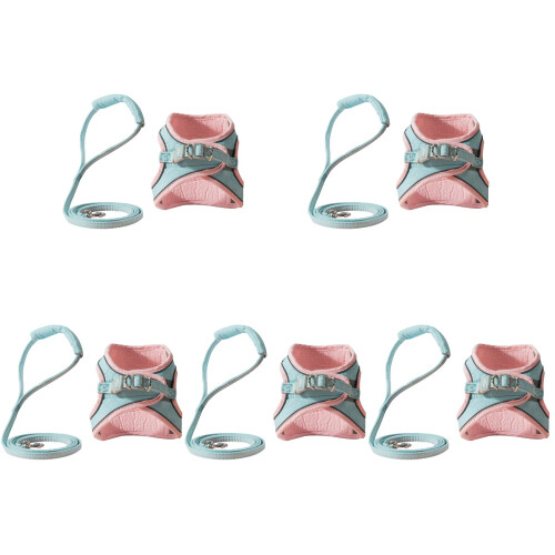 5 Sets Portable Pet Cat Harness Traction Leash Kit 2