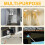 Space Saving Loft Stair Hook Kit Adjustable 3 Stage Design Brass 2