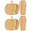 4 Stuks Herbruikbare Dienblad Set Voor Brood Fruit Dessert 7