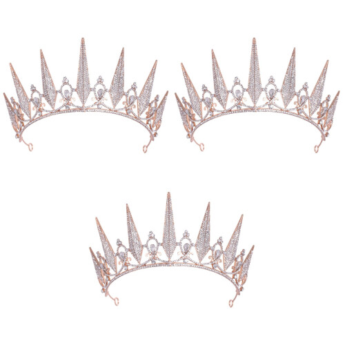 3Stk. -Krone Braut-Diadem Stirnband 2