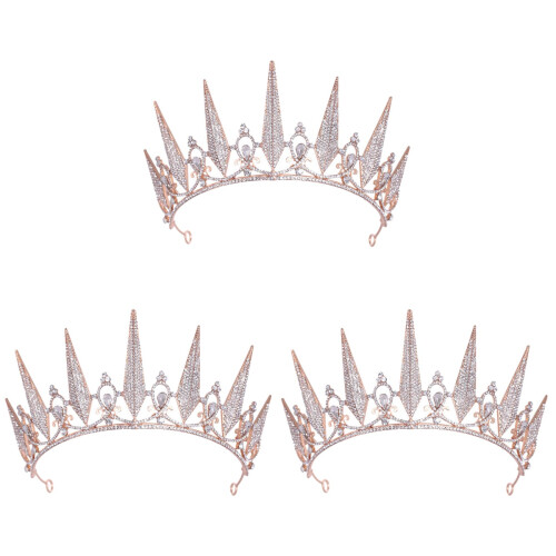 3Stk. -Krone Braut-Diadem Stirnband 1