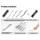 4PCS Professional Masonry Trowel Tool Multi Size Stainless Steel 6