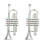 2 Pcs Plastic Musical Toy Instrument For Kids Silver 2