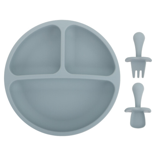 8Sets Training Babytableware Set Van Grijs Silicone Met En