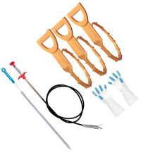 D Shape Pipe Cleaner Set With Replaceable Heads None Rust-B