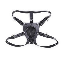 Men's Locking Leather Panties Model NonSlip Chastity Belt Style Size Adjustable Easy to Wear Leather Underwear