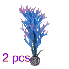 2Pc Simulation Coral Plastic Aquarium Decor