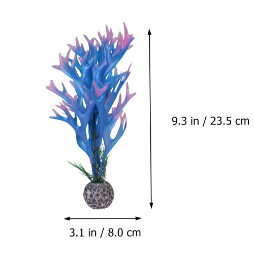 2Pc Simulation Coral Plastic Aquarium Decor 2