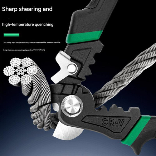 Industrial Strength 6mm Wire Rope Cutter Snips Antislip Grip 1